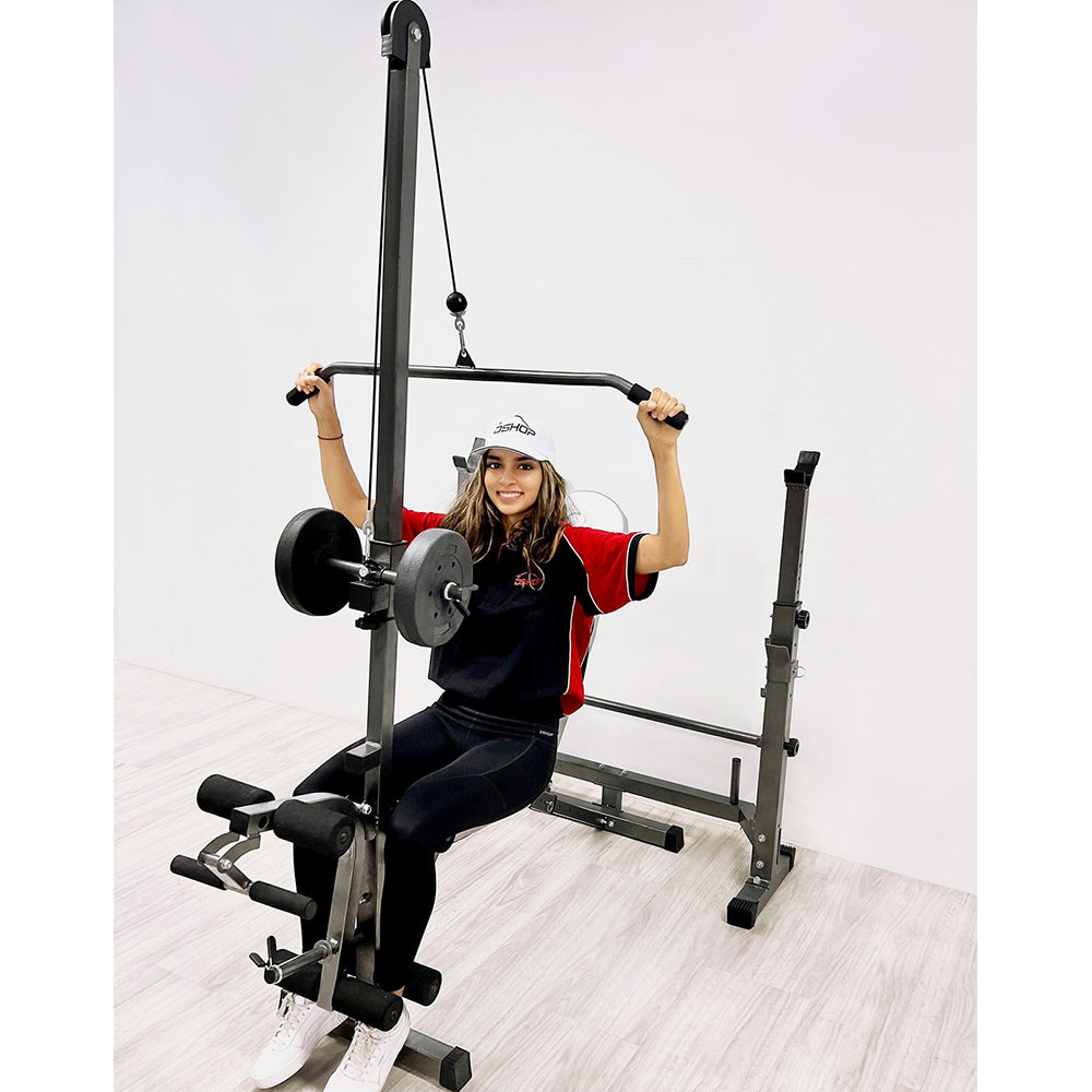 WorkMe! 6 In 1 Multi-Station Home Gym w/Bench Press & Pull Down