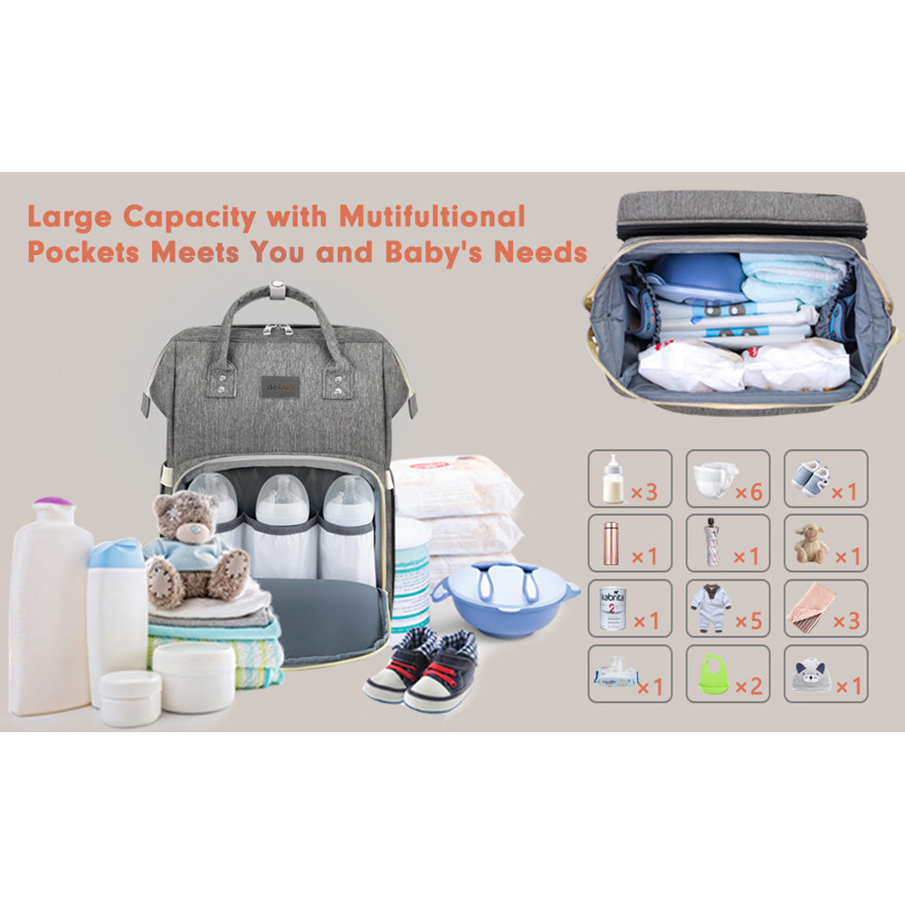 Nappy Bag with Baby Change Bed