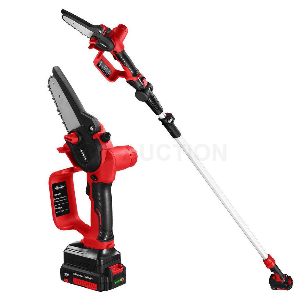 2 In 1 Cordless Electric Chainsaw w/Telescopic 1.78m Pole