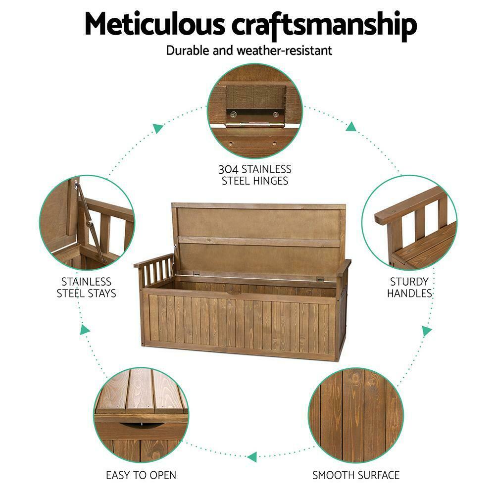 Outdoor Storage Box/Wooden Garden Bench