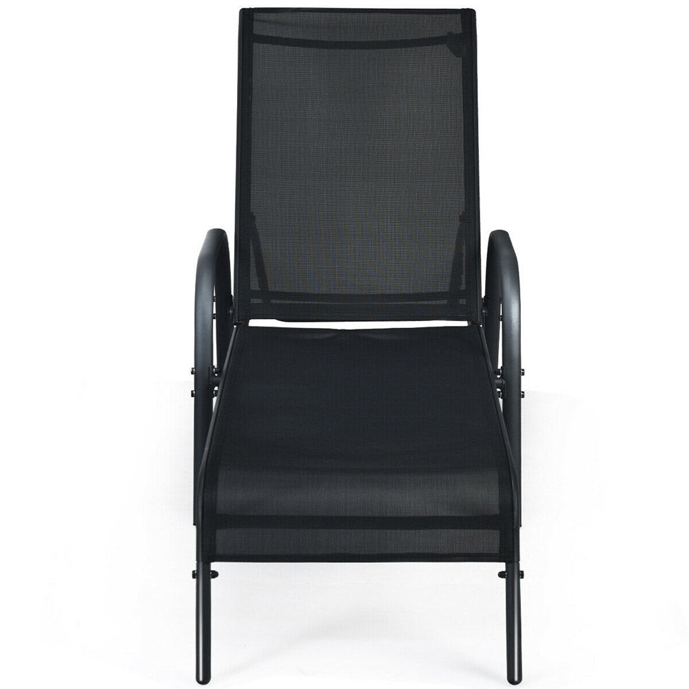 Recliner/Folding Sun Lounge & Beach Chair - 5 Adjustable Angles