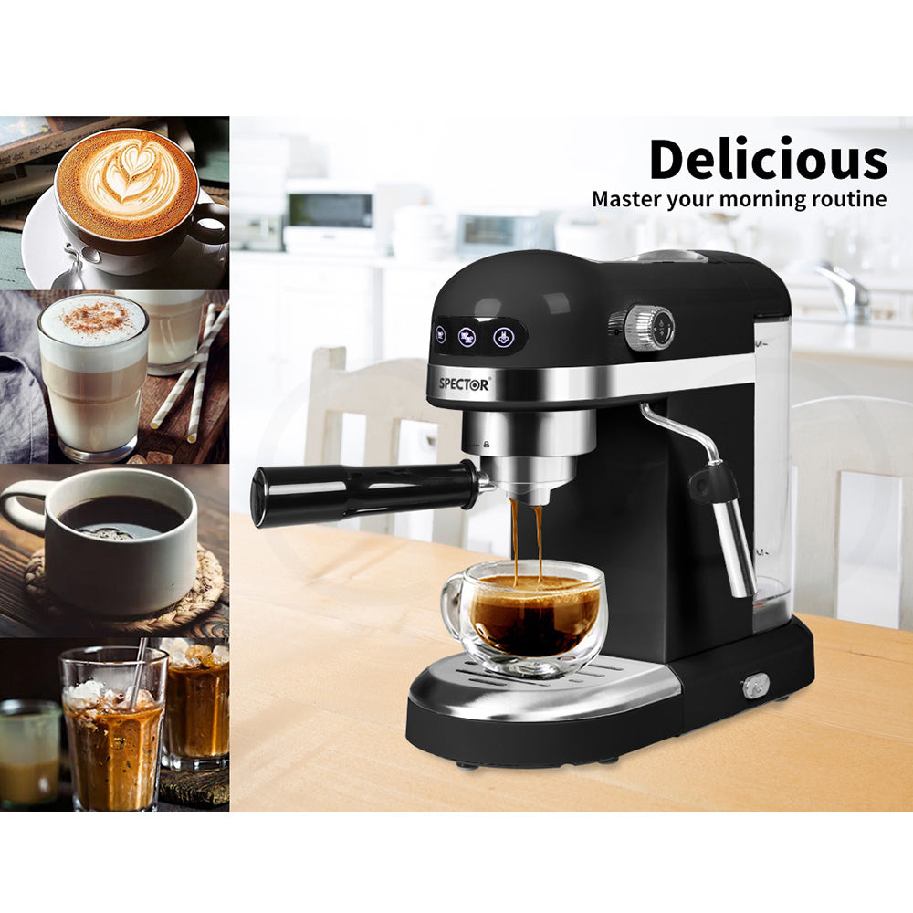 Personal Espresso Cafe Barista Machine for Espresso Latte Cappuccino Milk Frother