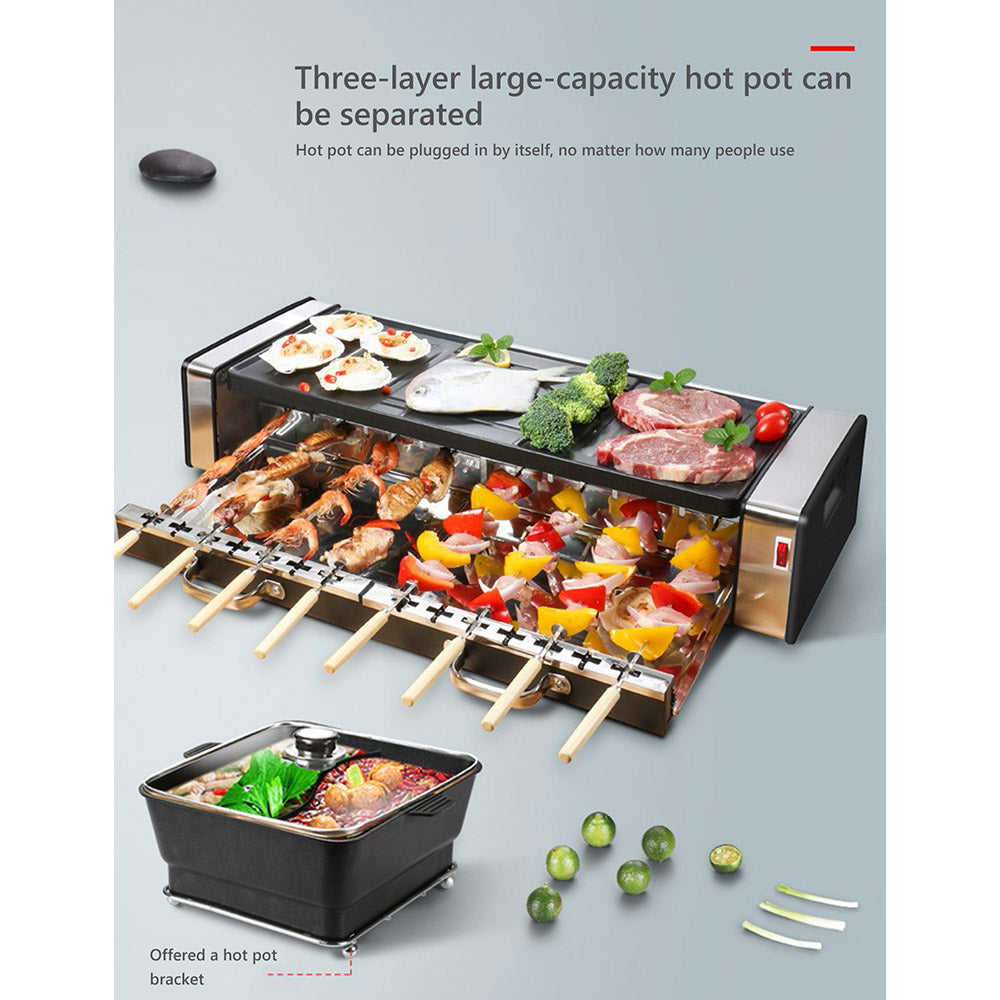 Electric 2 in 1 Skewer Grill and Hotpot