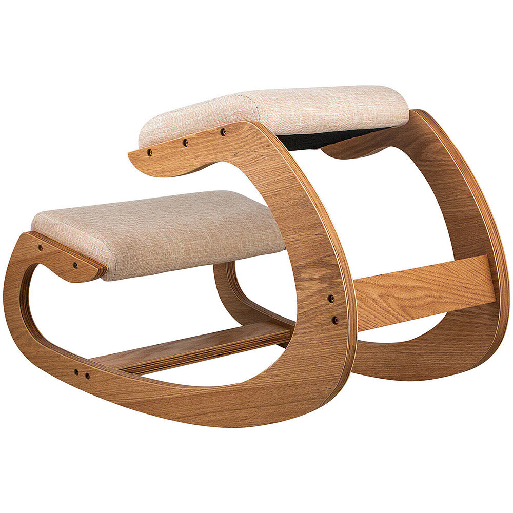 FitHealthy Ergonomic Wood Kneeling Chair W/ Cushion