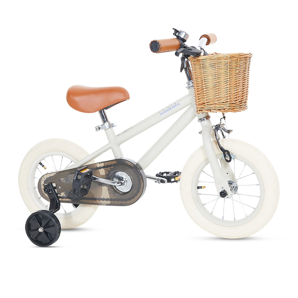 Classic Kids Steel Bike with Wicker Basket - 4 cols