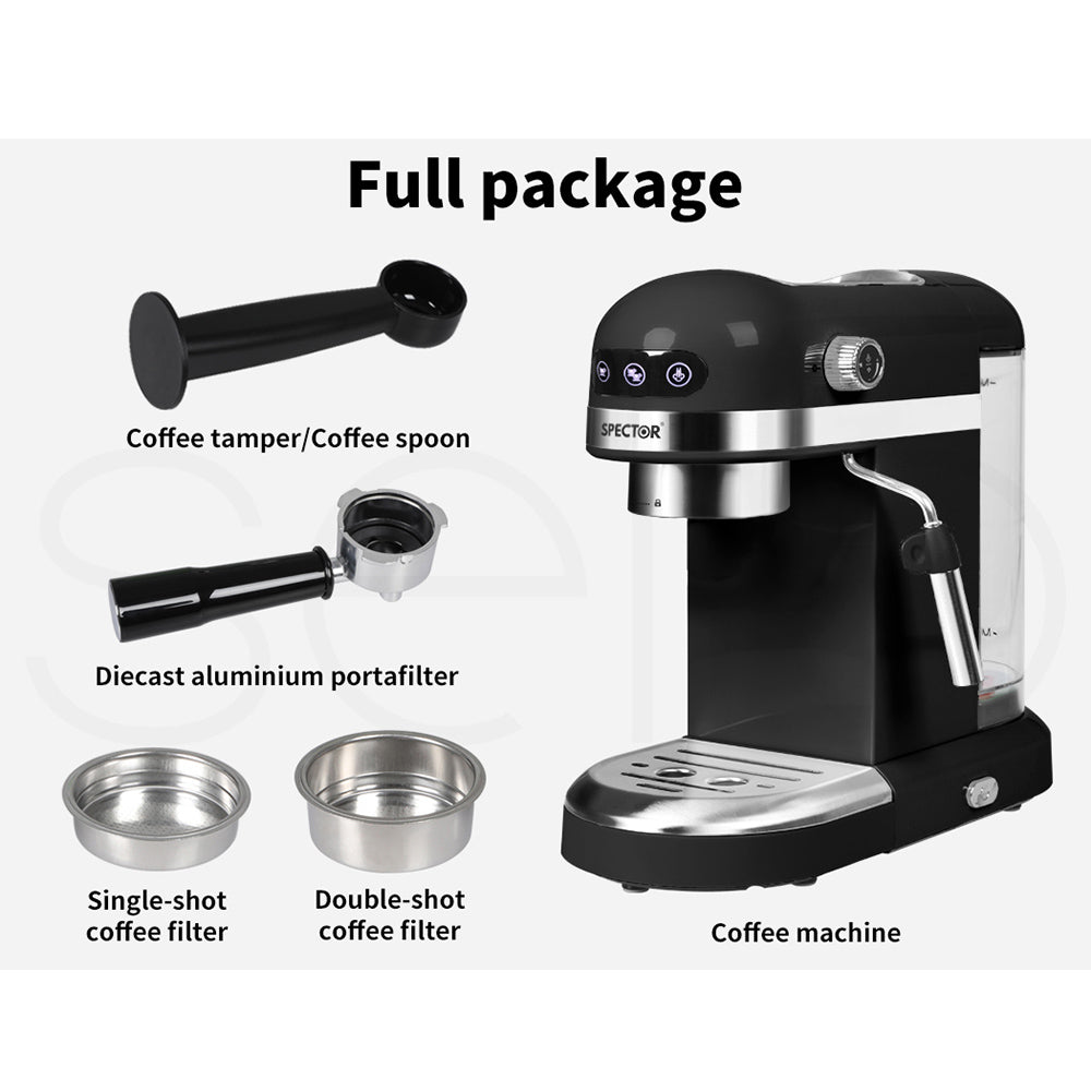 Personal Espresso Cafe Barista Machine for Espresso Latte Cappuccino Milk Frother