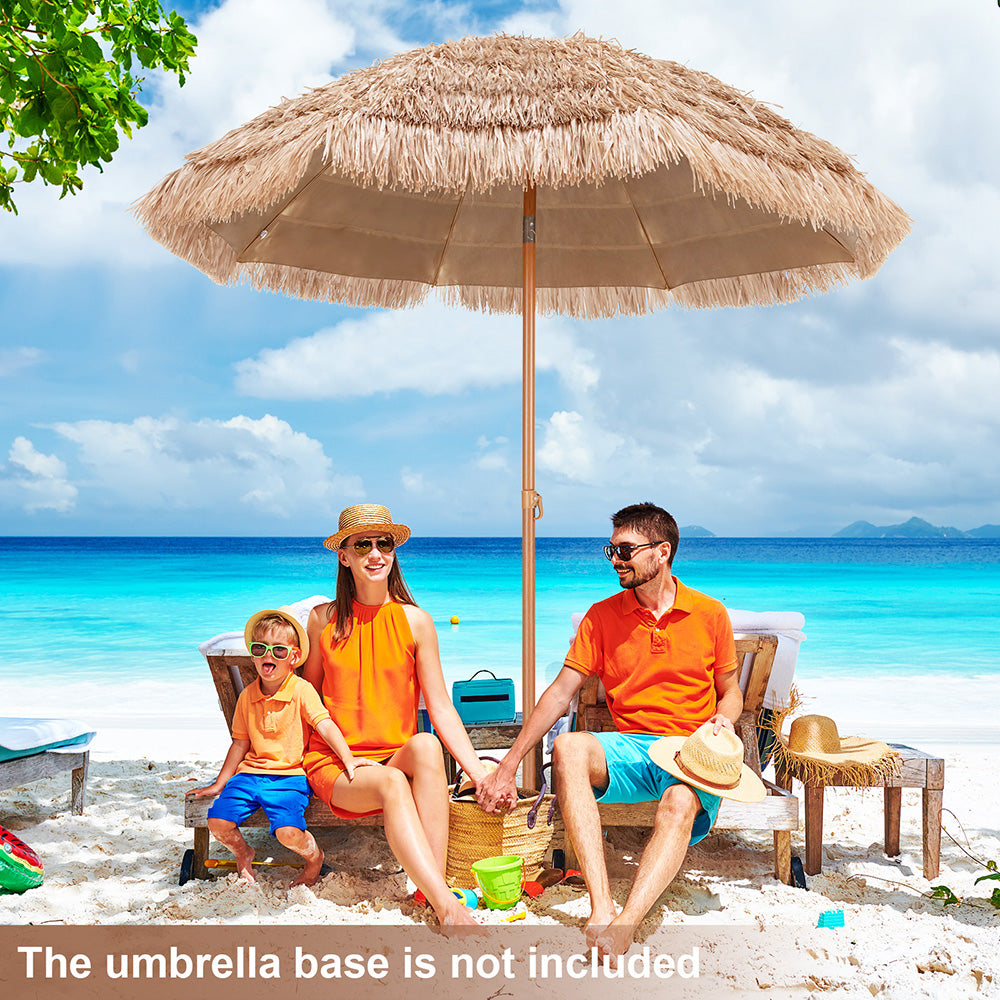 Thatched Portable Tiki Beach & Patio Umbrella - 2 Sizes