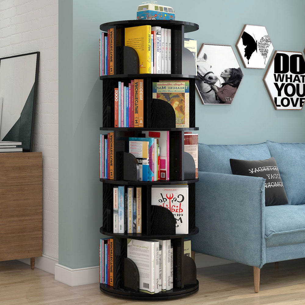 Avanta 360-degree Rotating 3, 4 & 5 Tier Display Shelf/Bookcases