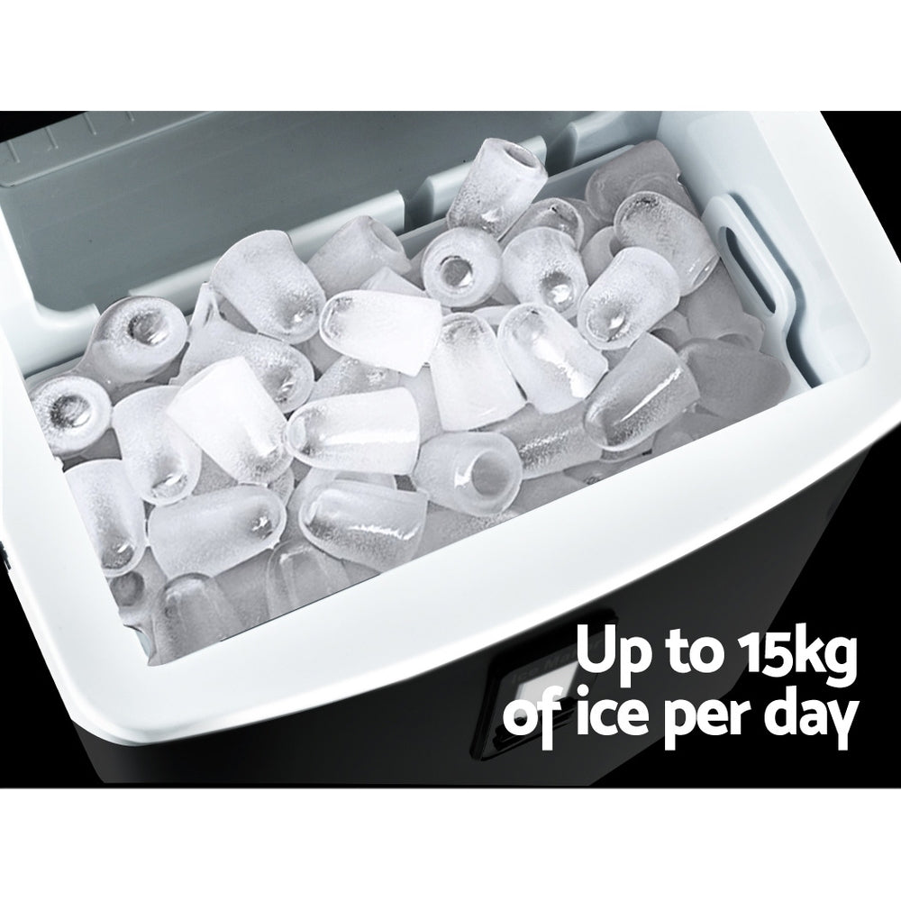 3.2L InStyle Portable Benchtop Ice Cube Maker  - Black or Grey