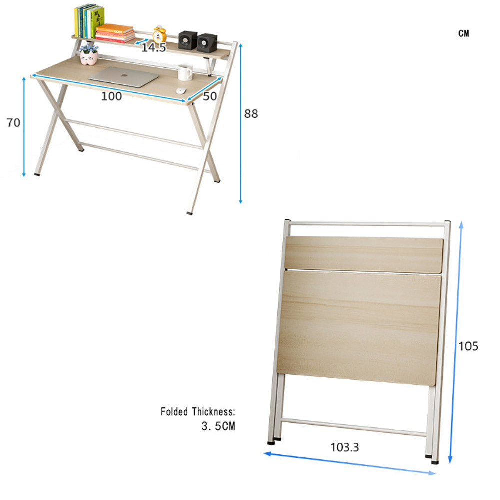 WeWork Folding Desk with Shelf - 100 cm - 2 sizes 84 and 100cm